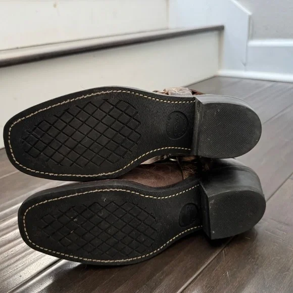 Frye Harness 12R Moto Leather Boots 77309 CHOCOLATE BROWN Women’s Sz 8.5 - Picture 5 of 9